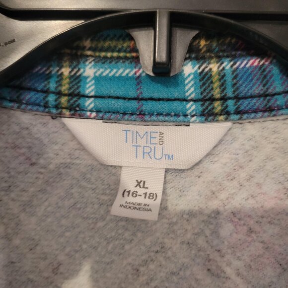 Pre-owned Time and Tru Plaid Shirt/Tunic Top (Size XL 16-18) - Picture 3 of 5